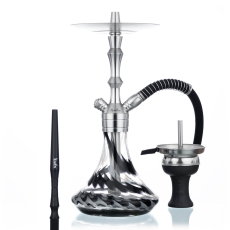 Aladin MVP 360 Edelstahl Shisha schwarz gestreift Aladin MVP 360 Edelstahl Shisha schwarz gestreift