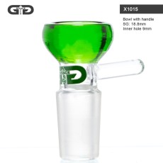 GG Bong Bowl SG :18.8mm Loch :9mm green mit Griff GG Bong Bowl SG :18.8mm Loch :9mm green mit Griff